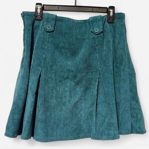 ModCloth Green Corduroy A-Line Skirt Size 10